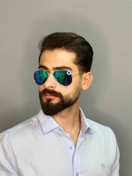 عینک آفتابی مردانه اورجینال پلاریزه آبی برند ری بن